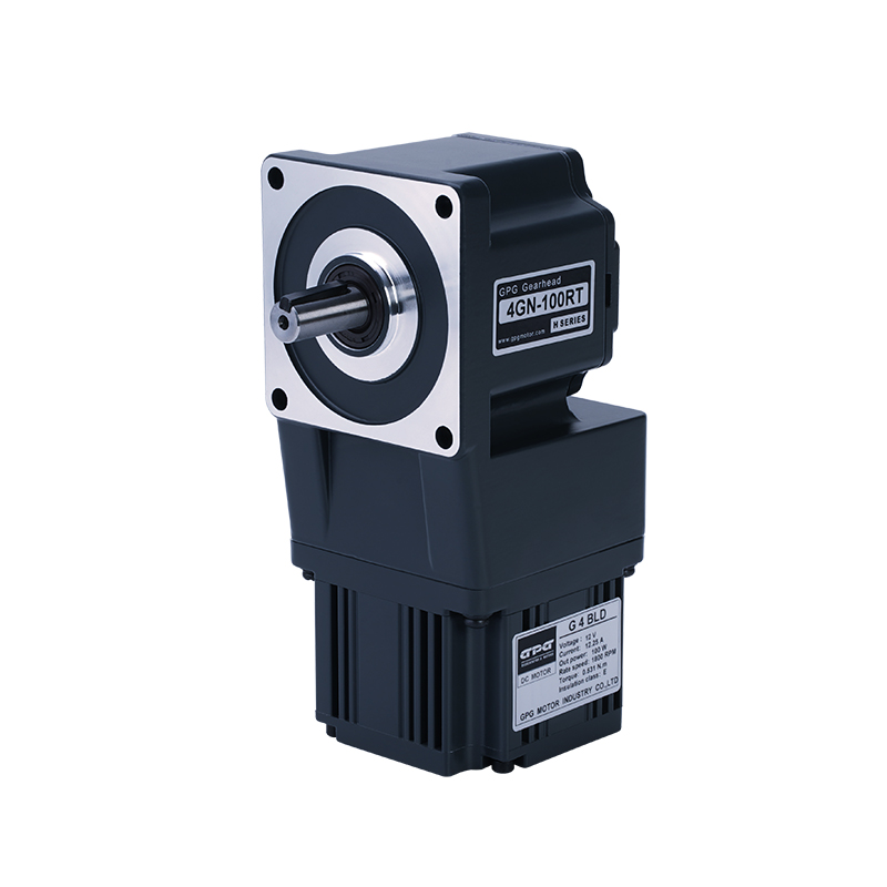 right angle solid shaft brushless DC geared motor 100w